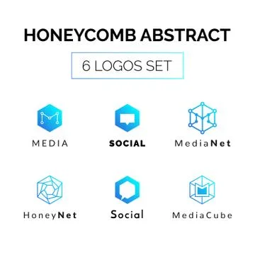 Network logos set Stock-Illustration