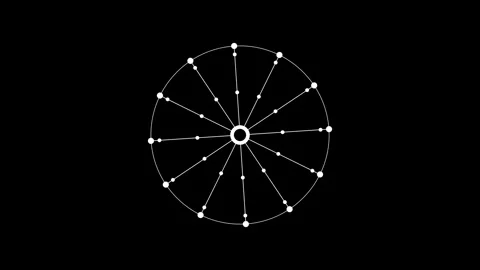 Network loop with interconnected intelligence nodes animation Stock-Footage 346375088