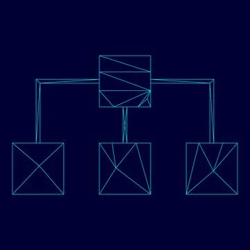 Network low poly triangulation triangulated polygonal electric cyan blue vibr 스톡 일러스트