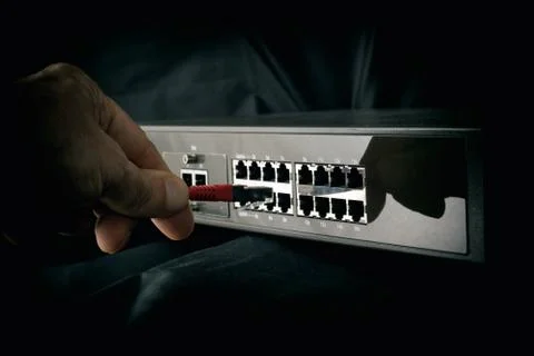 Network maintenance. Stock Photos