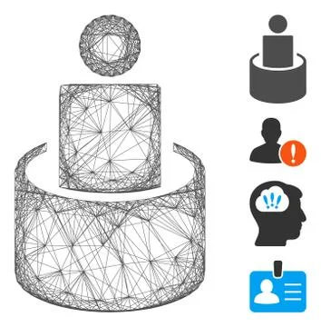 Network Man Isolation Vector Mesh Stock Illustration