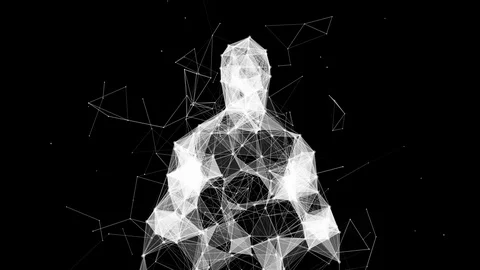 Network man walking. Video stock 93107557