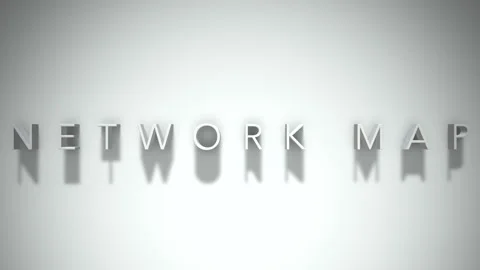 Network map 3D title animation with shadows on a white background Stock Footage 297456516