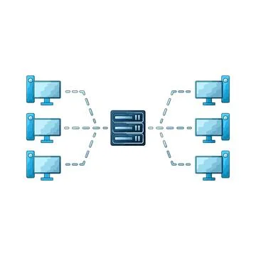 Network map illustration Stock Illustration