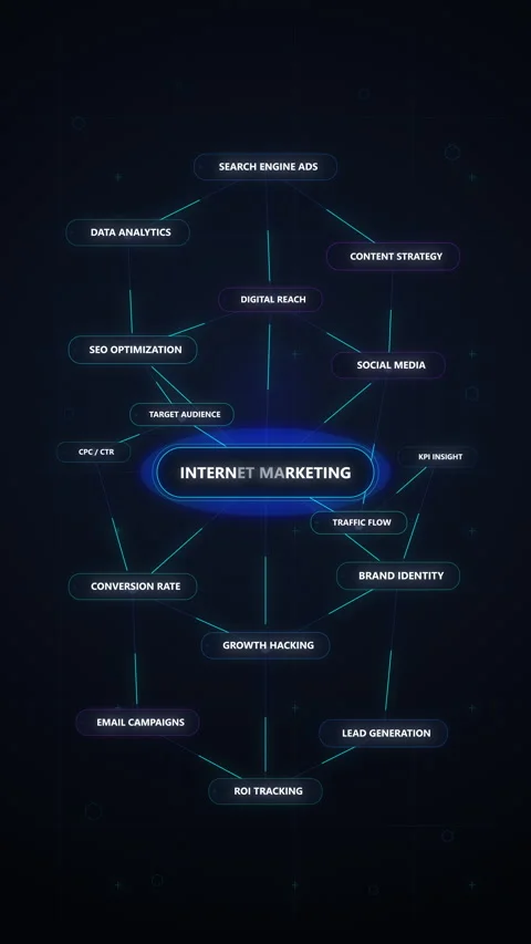 Network mapping data node connection graph technology animation loop Stock Footage 347059600