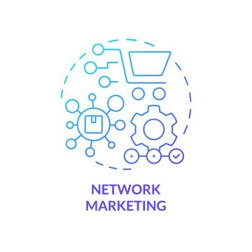 Network marketing blue gradient concept icon Stock Illustration