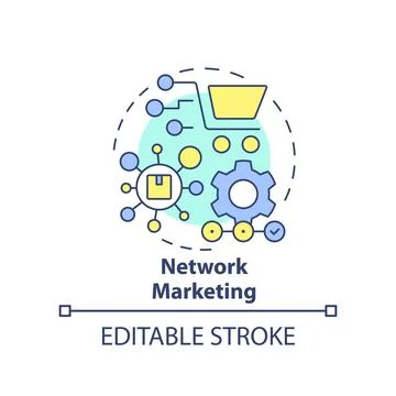 Network marketing concept icon Stock Illustration