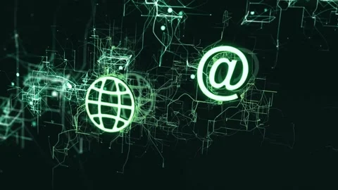 Network Matrix Grid Stock Footage 148043475