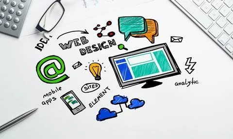 Network media background Stock Illustration