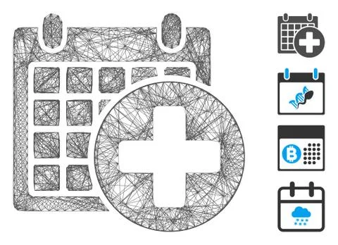 Network Medical Appointment Vector Mesh 스톡 일러스트