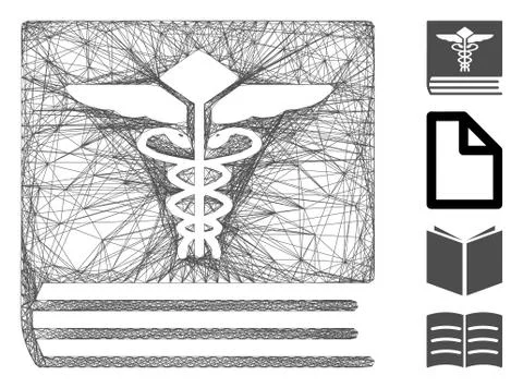 Network Medical Book Vector Mesh Stock Illustration
