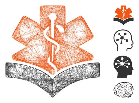 Network Medical Knowledge Vector Mesh Stock Illustration