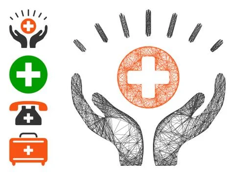 Network Medical Prosperity Vector Mesh Stock Illustration