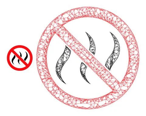 Network Mesh No Smell Icon Illustration