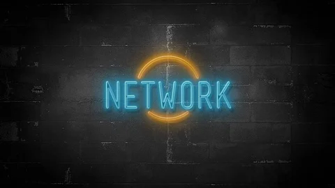 Network Message on Flickering Neon Sign in 4K Resolution Stock Footage 119321541