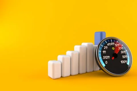 Network meter with chart Stock Illustration