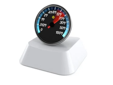 Network meter on computer key Stock Illustration