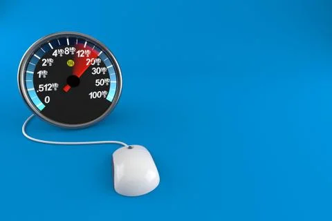 Network meter with computer mouse 스톡 일러스트