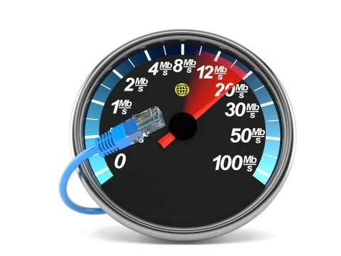 Network meter with network cable Stockillustratie