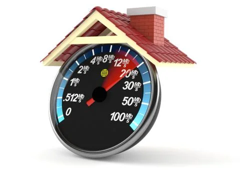 Network meter with roof Stock Illustration