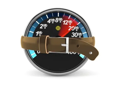 Network meter squeezed by belt Stock Illustration