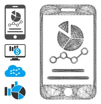 Network Mobile Graphs Vector Mesh Stock Illustration
