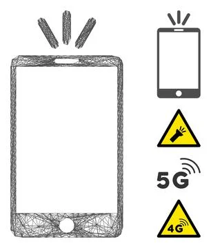 Network Mobile Torch Vector Mesh イラスト素材