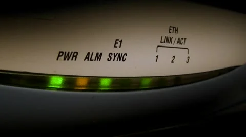 Network / Modem Communication lights LEDs Var2 Video stock 45398668