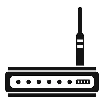 Network modem icon simple vector. Internet router Stock Illustration