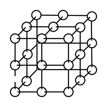 Network molecular structure line icon vector illustration Illustration