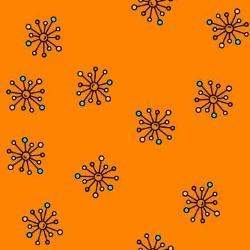 Network molecular structure vector seamless pattern イラスト素材
