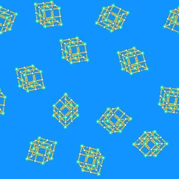 Network molecular structure vector seamless pattern Illustrazione stock