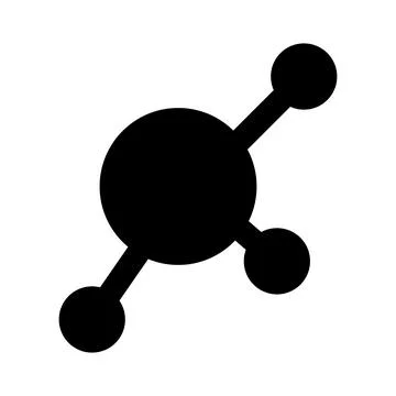 Network, molecule, atom or structure icon. Vector illustration isolated on white Stock Illustration