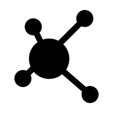 Network, molecule, atom or structure icon. Vector illustration isolated on white Illustrazione stock