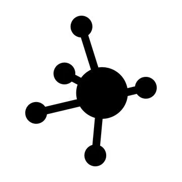 Network, molecule, atom or structure icon. Vector illustration isolated on white Stock Illustration