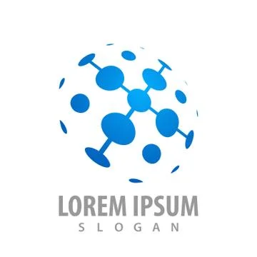 Network molecule logo concept design. Symbol graphic template element vector Stock Illustration