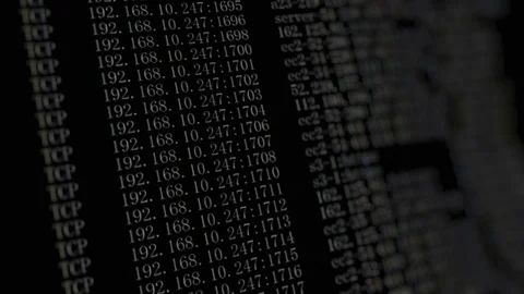 Network Monitor Command on Computer Screen Stock Footage 119591227