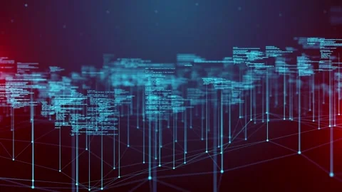 Network Narratives Weaving Big Data with Code Analytics Stock Footage 256059513