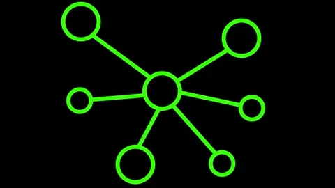 Network, networking icon animated video Stock Footage 307387313