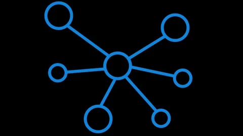 Network, networking icon animated video Stock Footage 307387315
