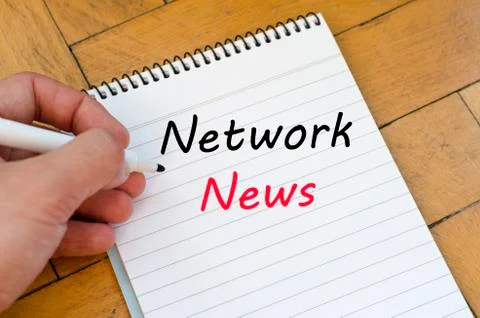 Network news concept on notebook Stock Photos