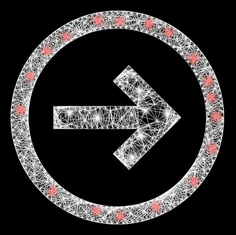 Network Next Web Mesh with Bright Flash Nodes イラスト素材