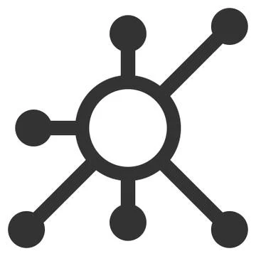 Network Node Flat Icon Stock Illustration