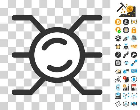 Network Node Icon with Bonus Stock Illustration