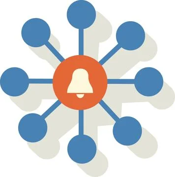 Network node icon for data connection Stock Illustration