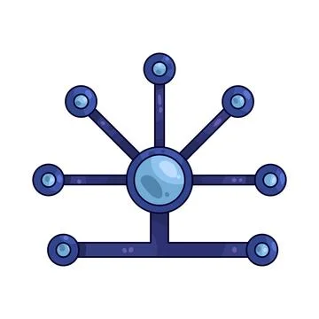 Network node illustration Stock Illustration