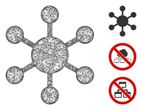 Network Node Polygonal Web Vector Mesh Illustration Stock Illustration
