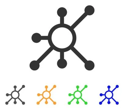 Network Node Vector Icon Stock Illustration