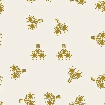 Network nodes big data glyph seamless pattern Illustrazione stock