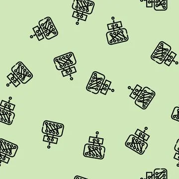 Network nodes big data line vector seamless pattern Stock Illustration